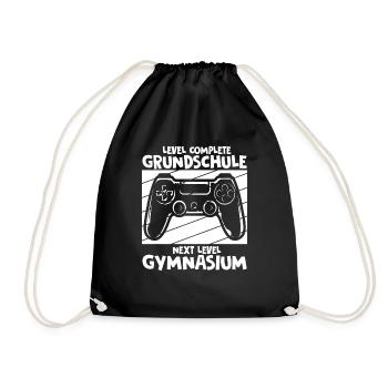 Level Complete Einschulung Gymnasium 5. Klasse Gam - Turnbeutel - Schwarz - Vorne
