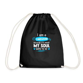 Geriatric Nurse Gift Carer - Drawstring Bag - black - Front