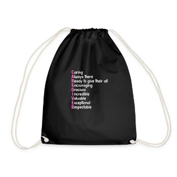 Geriatric Nurse Gift Carer - Drawstring Bag - black - Front