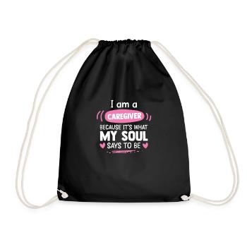 Geriatric Nurse Gift Carer - Drawstring Bag - black - Front