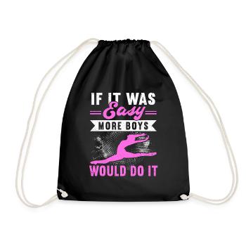 Acrobat Gymnastics Gymnastics Tumbling - Drawstring Bag - black - Front