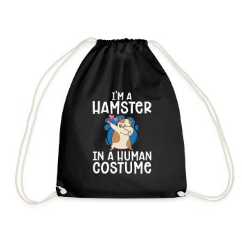 Hamster Gift Hamster Lovers - Drawstring Bag - black - Front