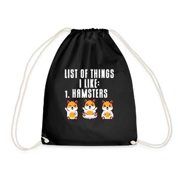 Hamster Gift Hamster Lovers - Drawstring Bag - black - Front