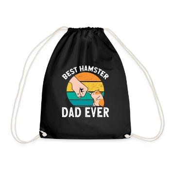 Hamster Gift Hamster Lovers - Drawstring Bag - black - Front