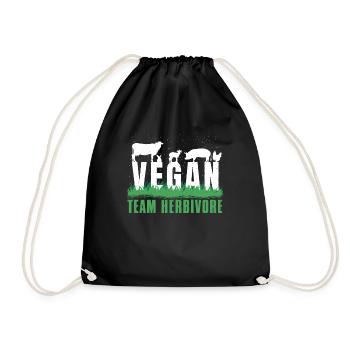 Herbivore Farm Animals Vegetable Vegetarian Vegan - Turnbeutel - Schwarz - Vorne