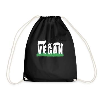 Animaux de ferme Légumes Végétarien Végétalien - Sac de sport léger - noir - Devant