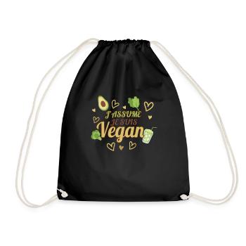 Avocat Végétarien Végétarien Je suppose que je suis végétalien - Sac de sport léger - noir - Devant