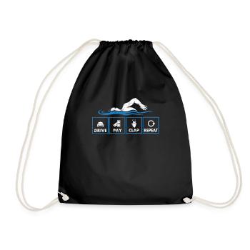 Lustiges Schwimmen Wassersport Schwimmer Drive Pay - Turnbeutel - Schwarz - Vorne
