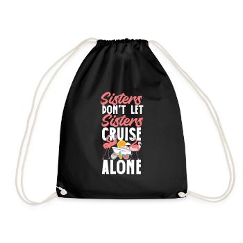 Cruise Ship Vacation Sister Girl - Drawstring Bag - black - Front