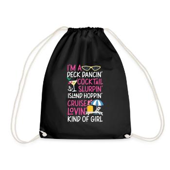 Cruise Ship Vacation Girl I'm A - Drawstring Bag - black - Front