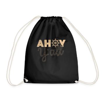 Cruise Ship Vacation Girl Ahoy - Turnbeutel - Schwarz - Vorne