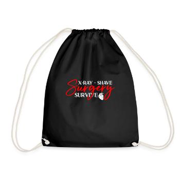 Open-heart surgery Heart surgery - Drawstring Bag - black - Front