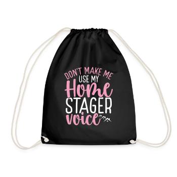 Interior Home Stager Voice House Staging - Drawstring Bag - black - Front
