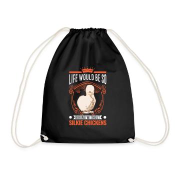 La vie serait tellement ennuyeuse sans Silkie Chickens - Sac de sport léger - noir - Devant
