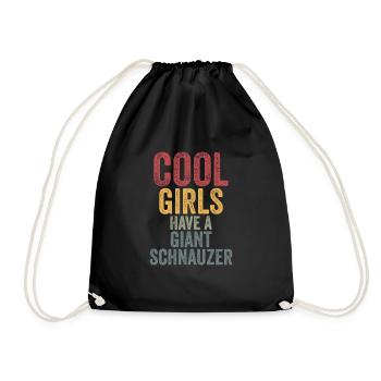 Les filles cool ont un schnauzer géant - Sac de sport léger - noir - Devant