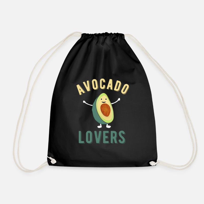 Avocado Liebhaber - das beste Obst der Welt - Turnbeutel - Schwarz