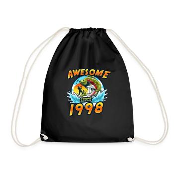 Génial depuis 1998. Ange, Angler Anniversaire - Sac de sport léger - noir - Devant