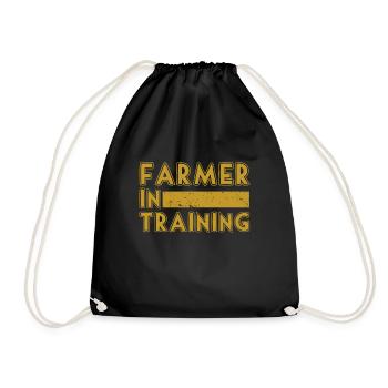 Farmer In Training Farm Son Children Children - Drawstring Bag - black - Front