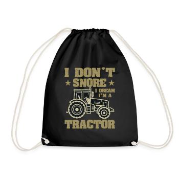 Je ne ronfle pas, je rêve, je suis un - Sac de sport léger - noir - Devant