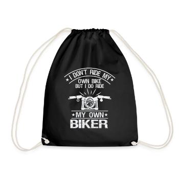 Ich Fahre Nicht Mit Meinem Eigenen Fahrrad, - Turnbeutel - Schwarz - Vorne