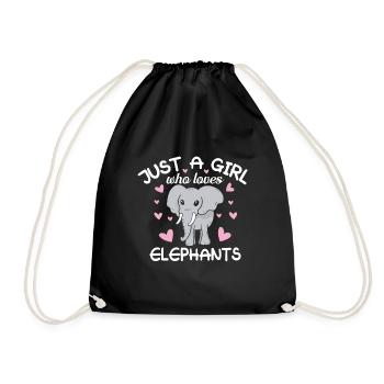 Juste une fille qui aime les éléphants - Sac de sport léger - noir - Devant
