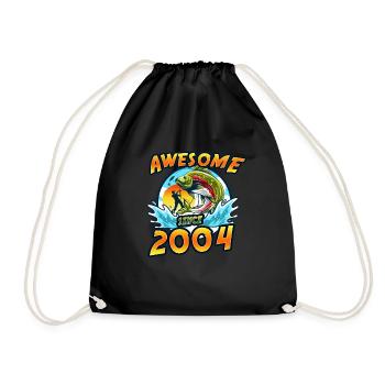 Génial depuis 2004. Angel, l’anniversaire du pêcheur - Sac de sport léger - noir - Devant