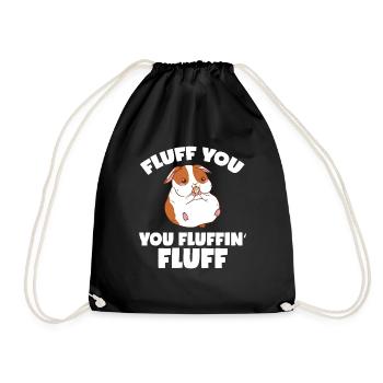 Hamster Geschenk Hamsterliebhaber - Turnbeutel - Schwarz - Vorne