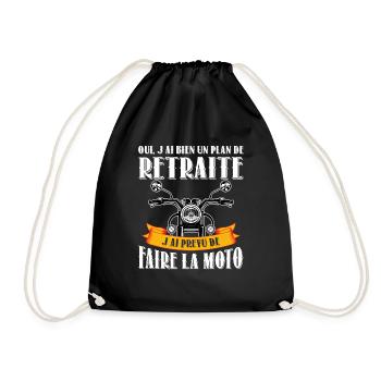 oui jai bien un plan de retraite jai faire la moto - Sac de sport léger - noir - Devant