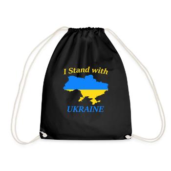 Soutenez l’Ukraine, la paix et non la guerre - Sac de sport léger - noir - Devant