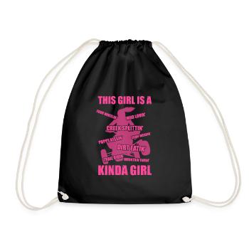 Novelty Biking Ladies Inspiring Feminists - Drawstring Bag - black - Front