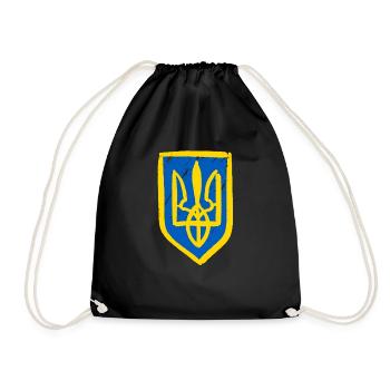 Stand with Ukraine Peace No War - Turnbeutel - Schwarz - Vorne