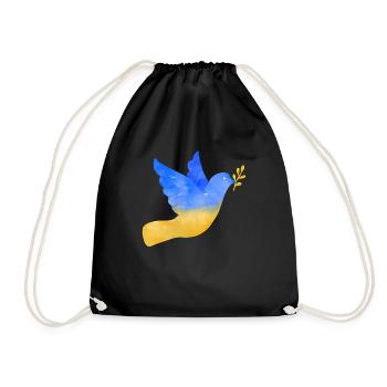 Soutenez l’Ukraine, la paix et non la guerre - Sac de sport léger - noir - Devant