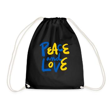 Soutenez l’Ukraine, la paix et non la guerre - Sac de sport léger - noir - Devant