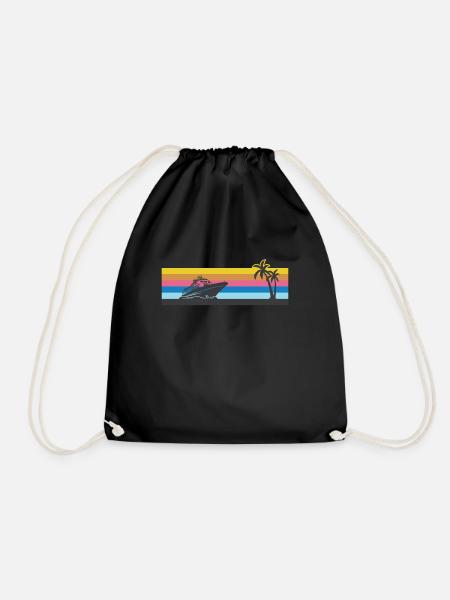 Bateau de croisière Vacances Rétro Vintage - Sac de sport léger - noir
