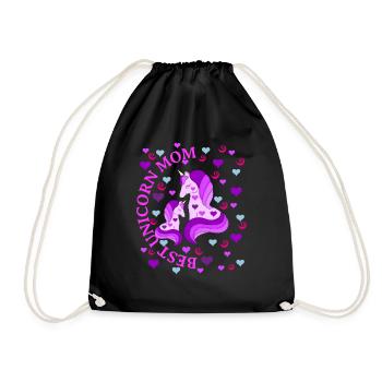 Meilleure maman licorne - Sac de sport léger - noir - Devant