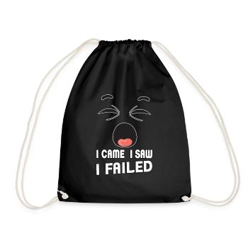 Je suis venu, j’ai vu, j’ai échoué. Je suis venu, j’ai vu et - Sac de sport léger - noir - Devant