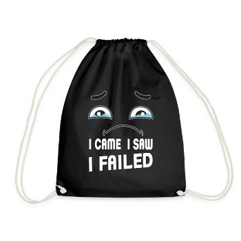 Je suis venu, j’ai vu, j’ai échoué. Je suis venu, j’ai vu et - Sac de sport léger - noir - Devant