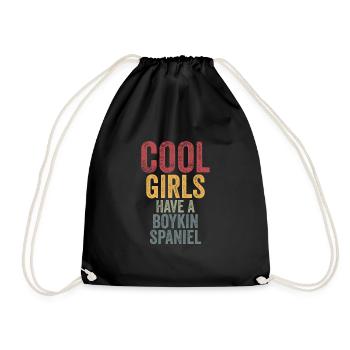 Les filles cool ont un épagneul boykin - Sac de sport léger - noir - Devant
