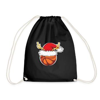 December Basketball Lover Deer Love Christmas - Turnbeutel - Schwarz - Vorne