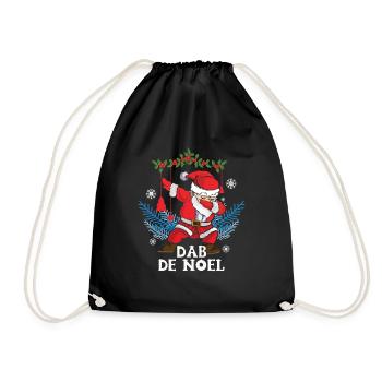 December Christmas Dab Dabbing Santa Christmas - Turnbeutel - Schwarz - Vorne
