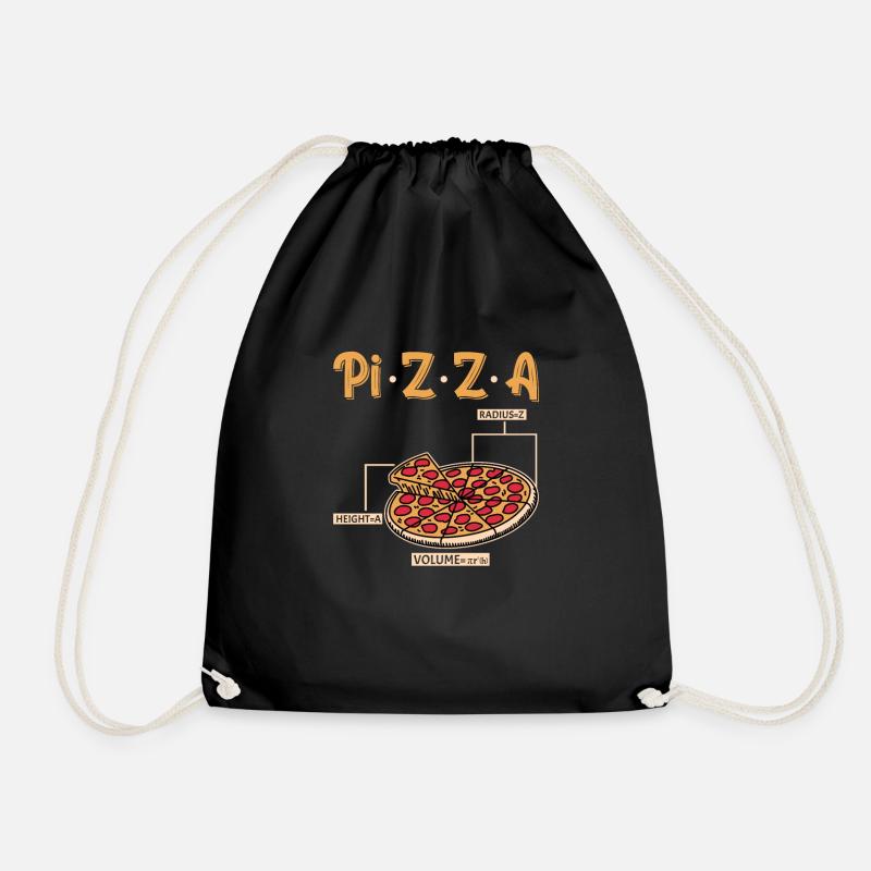 Pi Pizza Design für einen Hobby Pizzabäcker - Turnbeutel - Schwarz