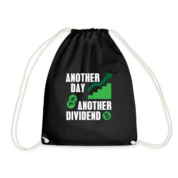 Another Day Another Dividend Retro Funny Investor - Turnbeutel - Schwarz - Vorne