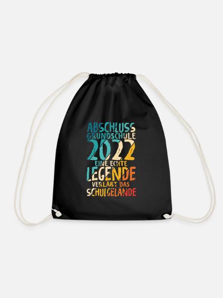 Grundschule 2022 Eine Legende Grundschule Abschlus - Turnbeutel - Schwarz