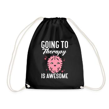 Anxiety Depression Mental Health - Drawstring Bag - black - Front
