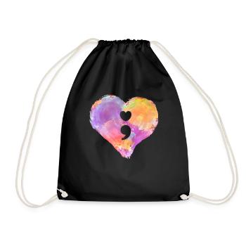 Anxiety Depression Mental Health - Drawstring Bag - black - Front