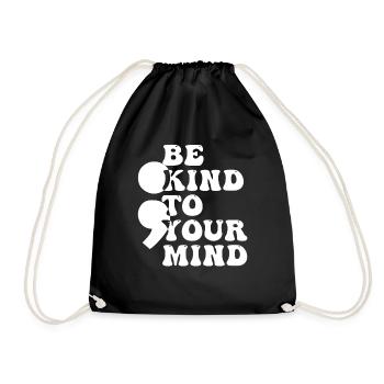 Anxiety Depression Mental Health - Drawstring Bag - black - Front