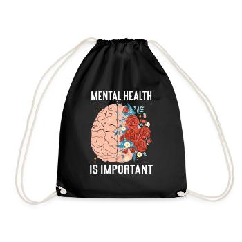Anxiety Depression Mental Health - Drawstring Bag - black - Front