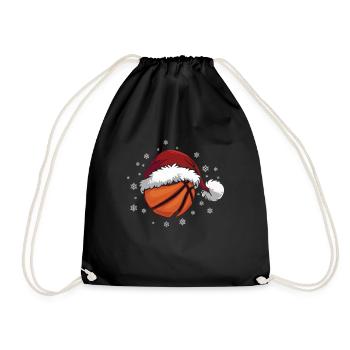December Basketball Lover Love Christmas - Turnbeutel - Schwarz - Vorne