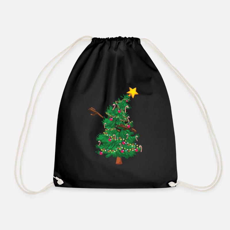 December Christmas Dab Dabbing Tree Love Christmas - Turnbeutel - Schwarz
