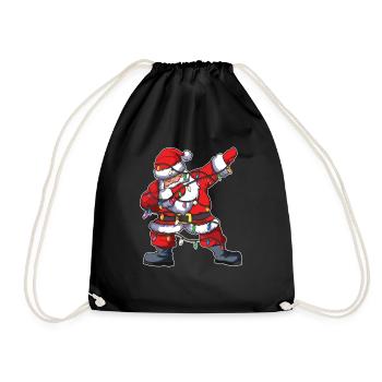 December Christmas Dab Dabbing Santa Christmas - Turnbeutel - Schwarz - Vorne